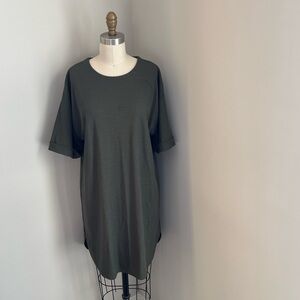 Francaise Japan Women's Green Crew Neck Pullover Dress Tunic Shirt M